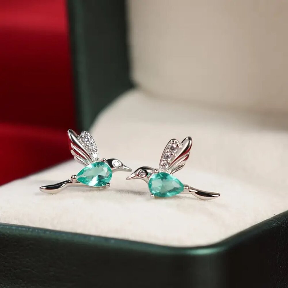 Hummingbird Pierced Earrings - Picture 2 of 5